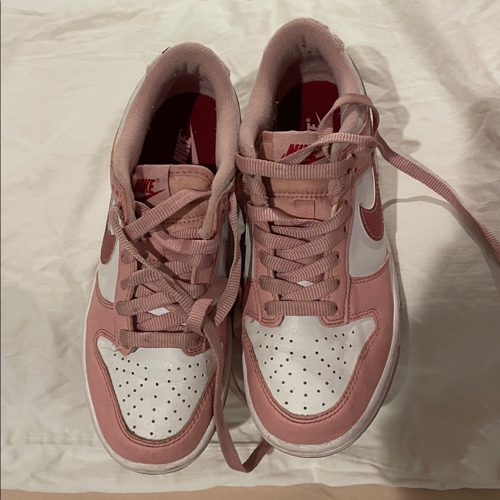Nike Blush and White Athletic Shoes